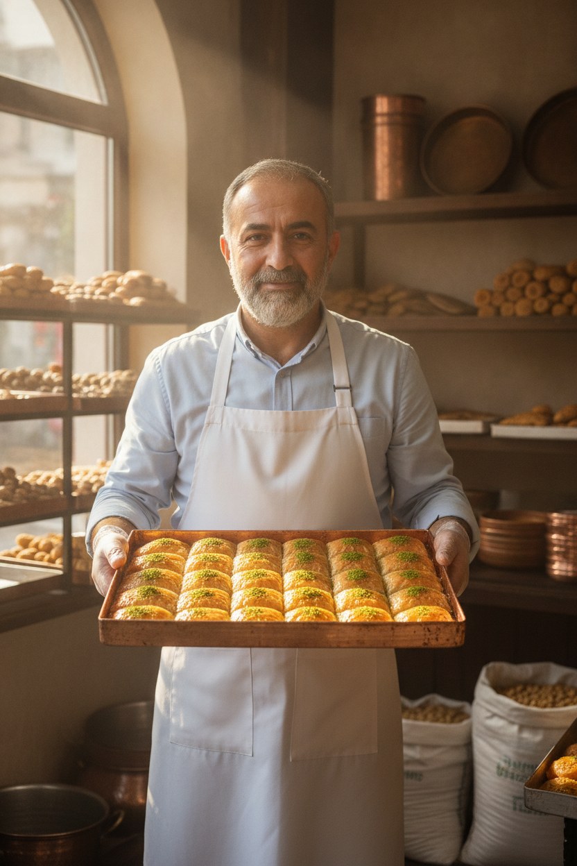 Ramazan Gülhan, baş usta, tezgâh başında